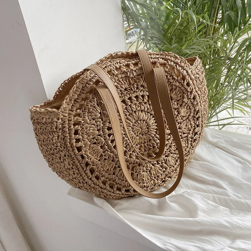 Bolsa de Palha "Verão Chic" - Olívia Fios