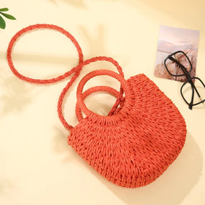 Bolsa de Praia Half-Moon Estilo Chic - Olívia Fios