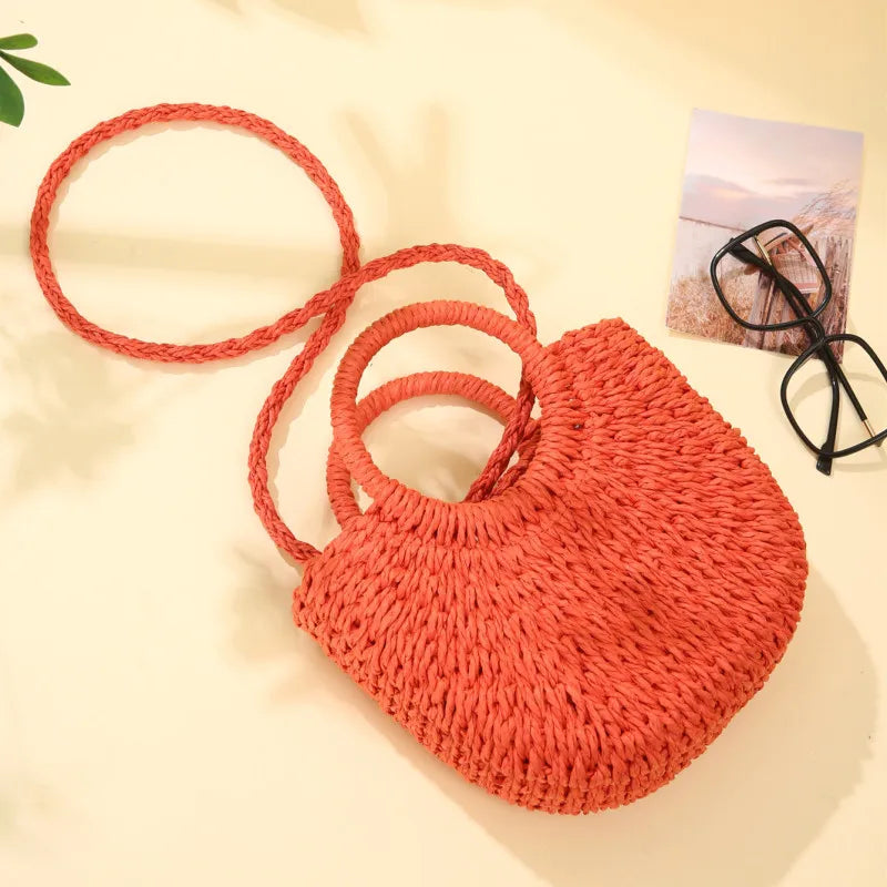 Bolsa de Praia Half-Moon Estilo Chic - Olívia Fios